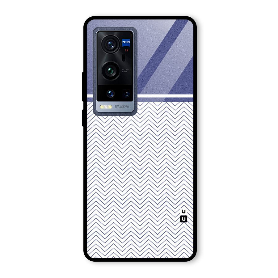 Melange Striped Pattern Glass Back Case for Vivo X60 Pro Plus