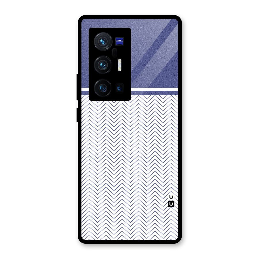 Melange Striped Pattern Glass Back Case for Vivo X70 Pro Plus