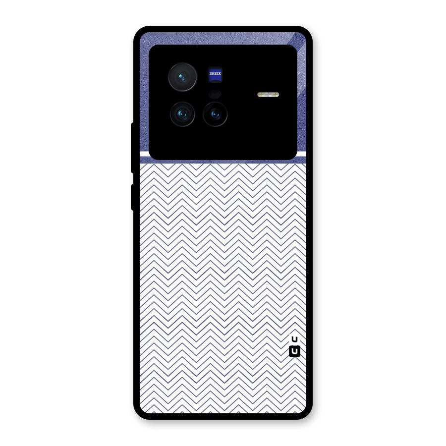 Melange Striped Pattern Glass Back Case for Vivo X80