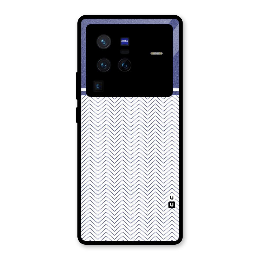 Melange Striped Pattern Glass Back Case for Vivo X80 Pro