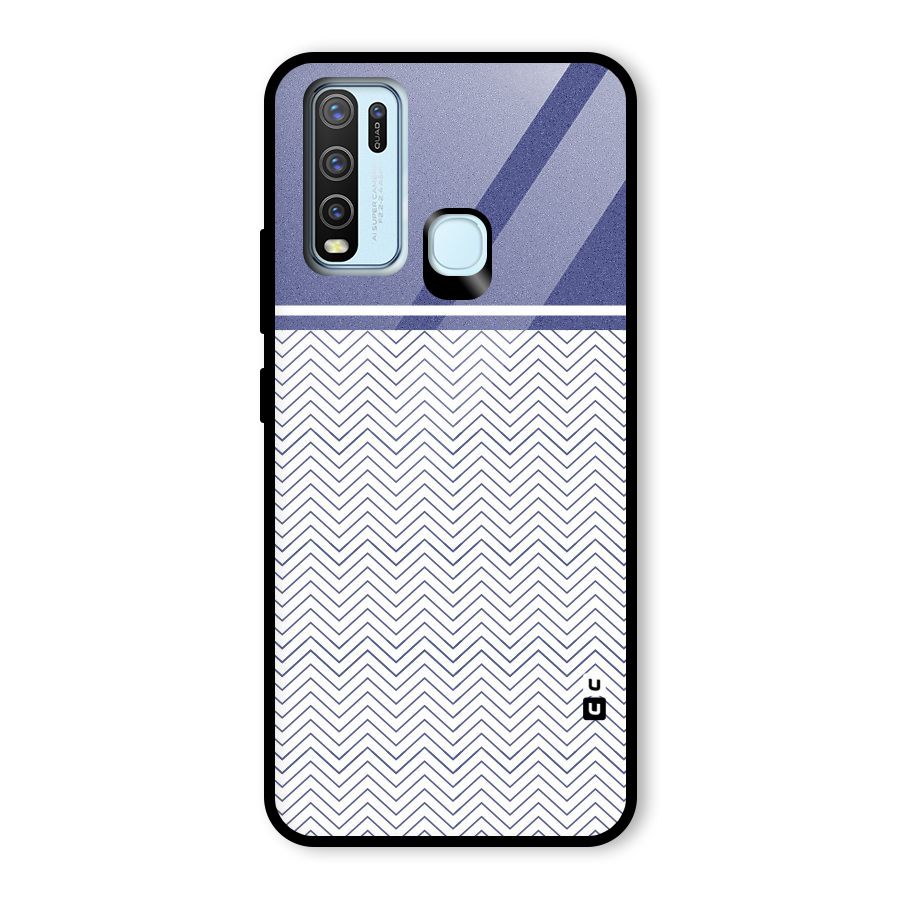 Melange Striped Pattern Glass Back Case for Vivo Y30