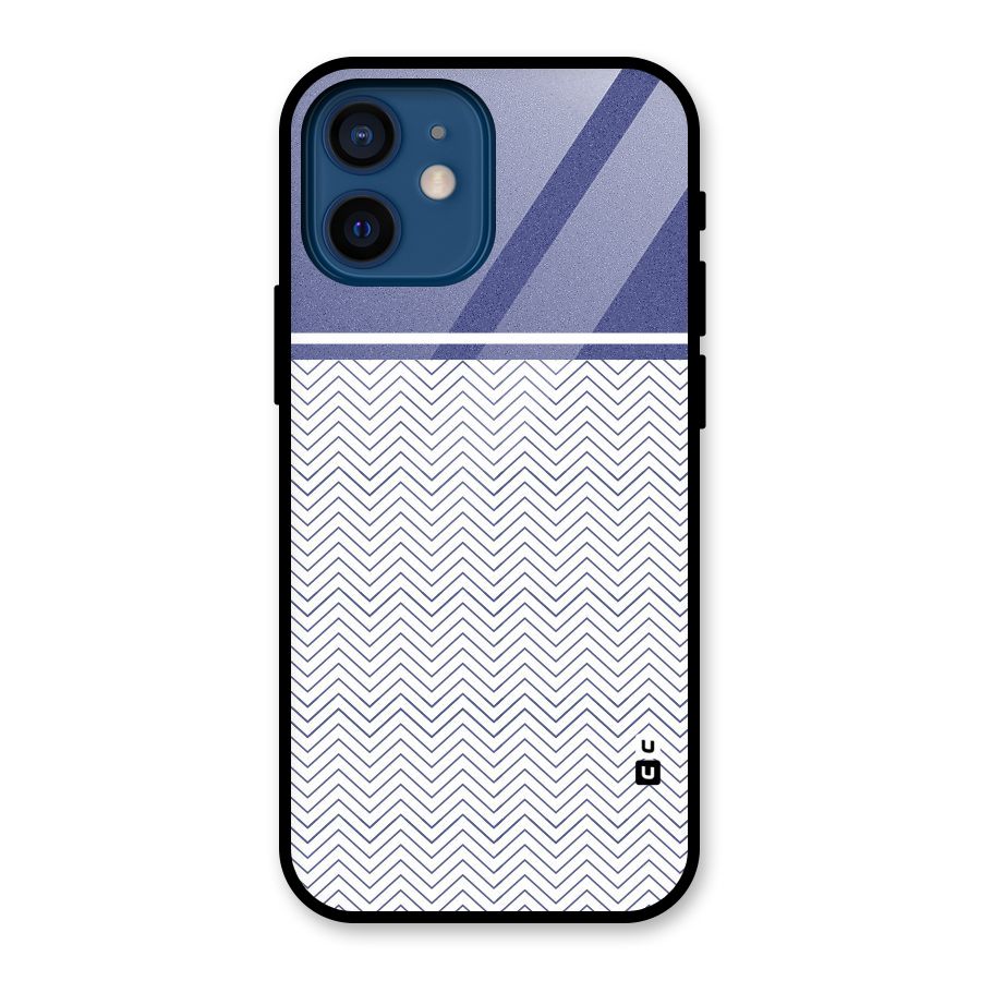 Melange Striped Pattern Glass Back Case for iPhone 12 Mini