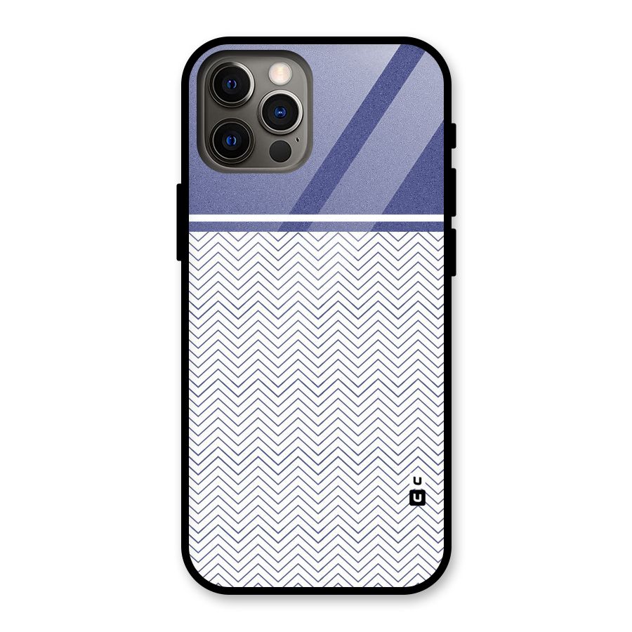 Melange Striped Pattern Glass Back Case for iPhone 12 Pro