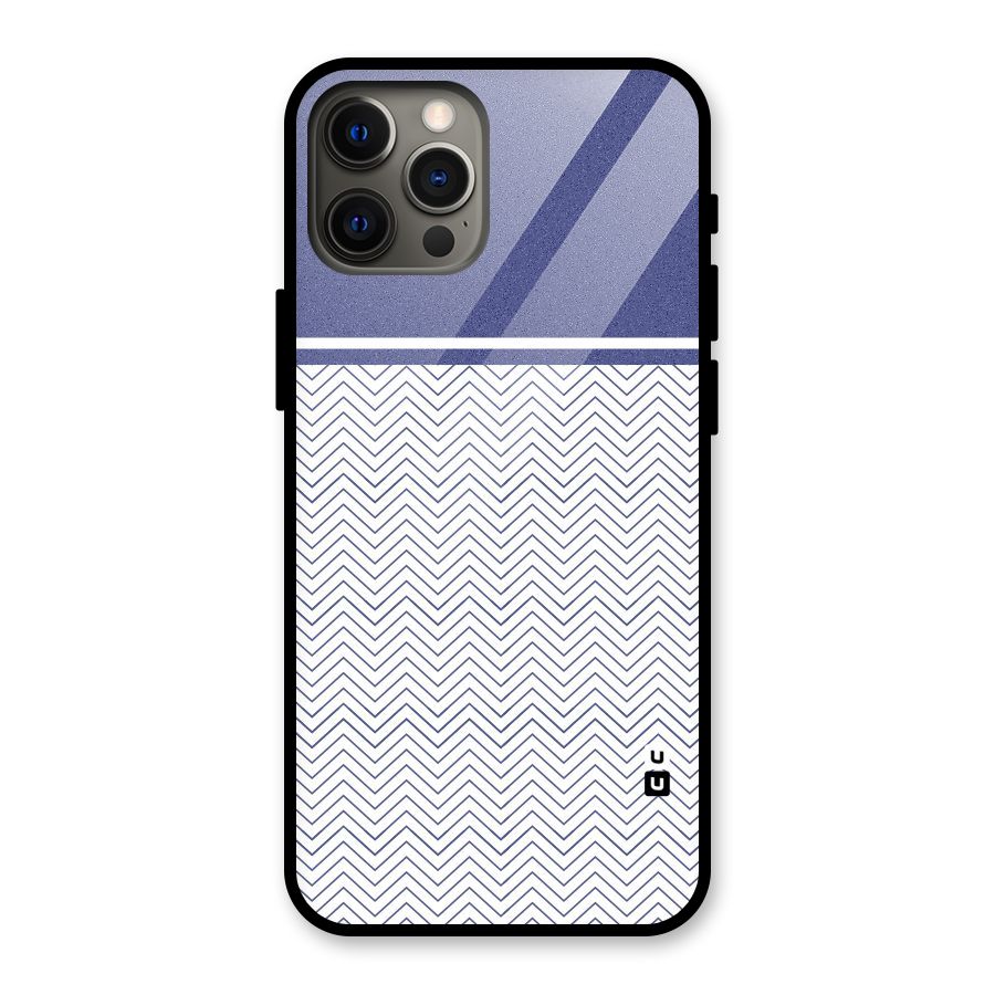 Melange Striped Pattern Glass Back Case for iPhone 12 Pro Max