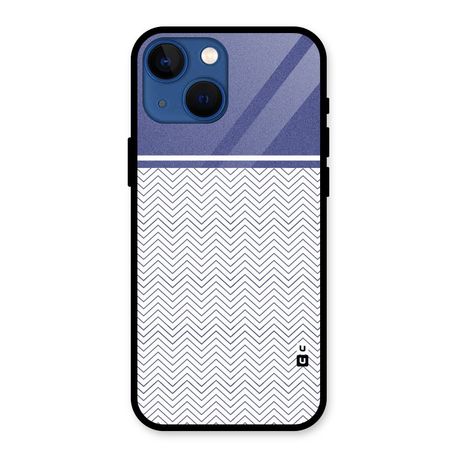 Melange Striped Pattern Glass Back Case for iPhone 13 Mini