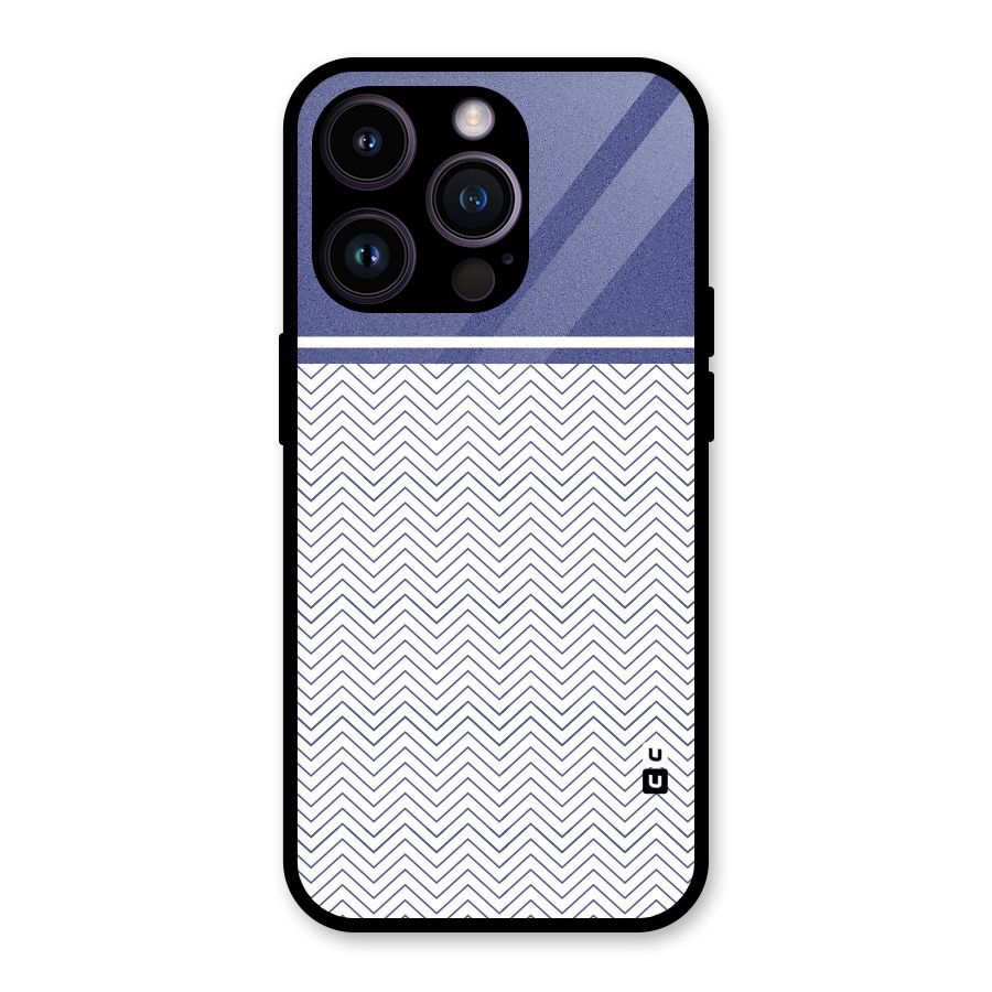 Melange Striped Pattern Glass Back Case for iPhone 14 Pro