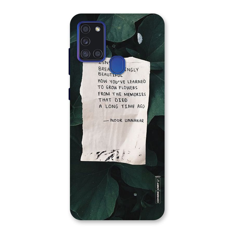 Memories Back Case for Galaxy A21s