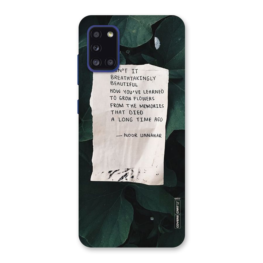 Memories Back Case for Galaxy A31