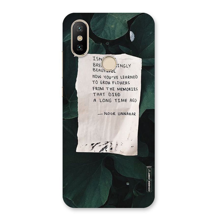Memories Back Case for Mi A2