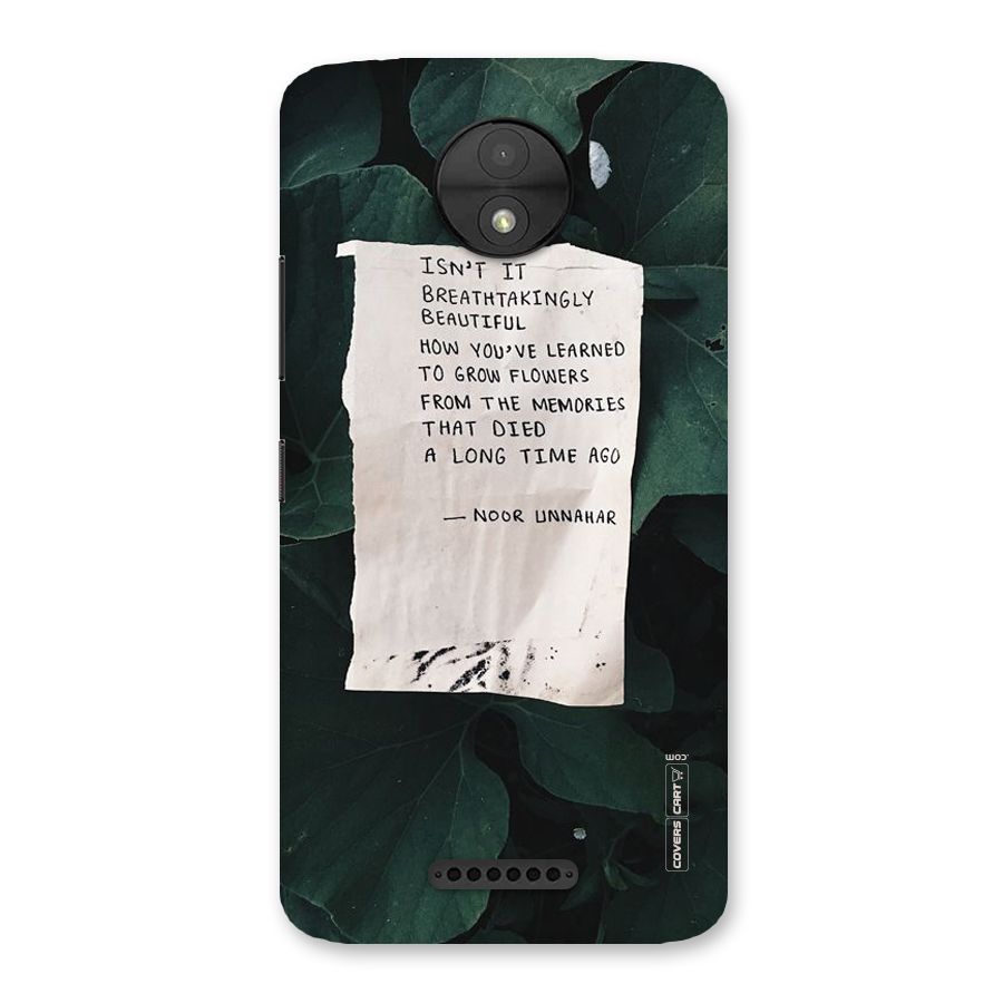 Memories Back Case for Moto C