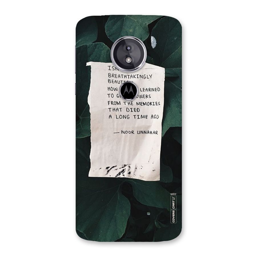 Memories Back Case for Moto E5