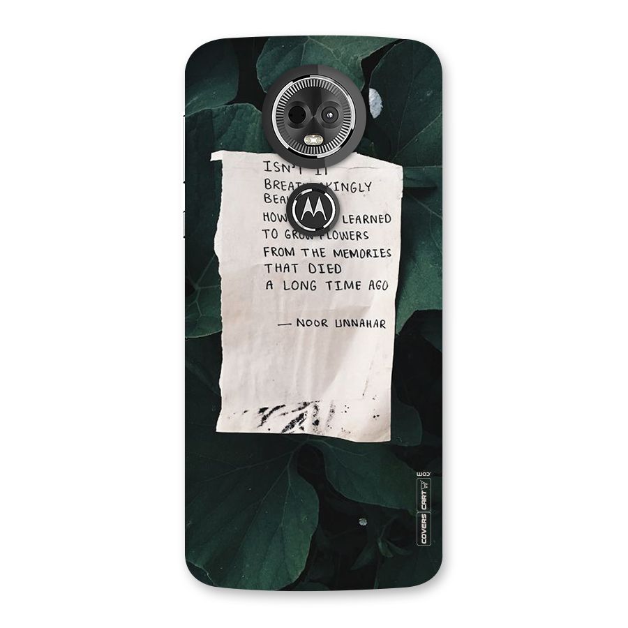 Memories Back Case for Moto E5 Plus
