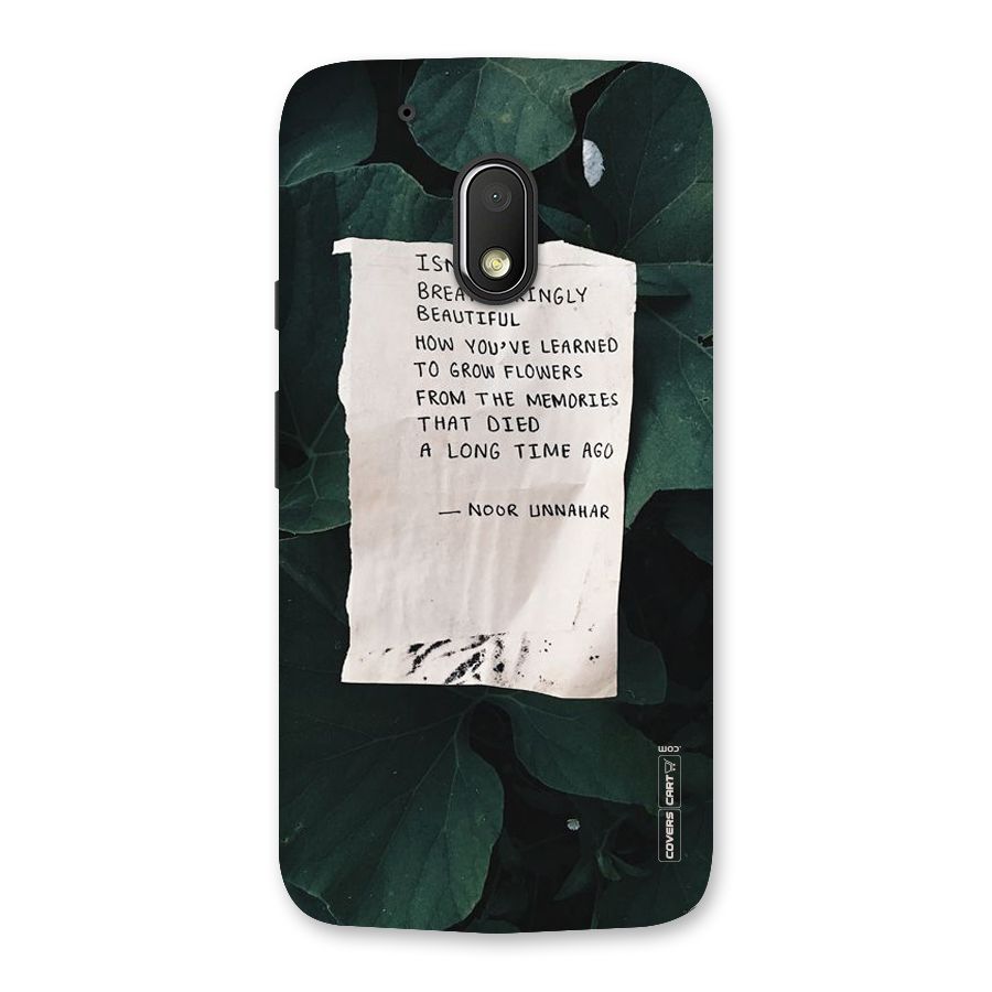 Memories Back Case for Moto G4 Play