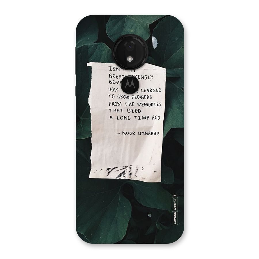 Memories Back Case for Moto G7 Power