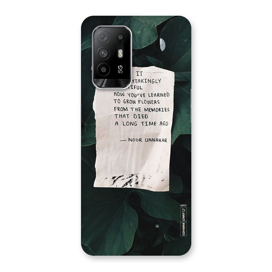 Memories Back Case for Oppo F19 Pro Plus 5G