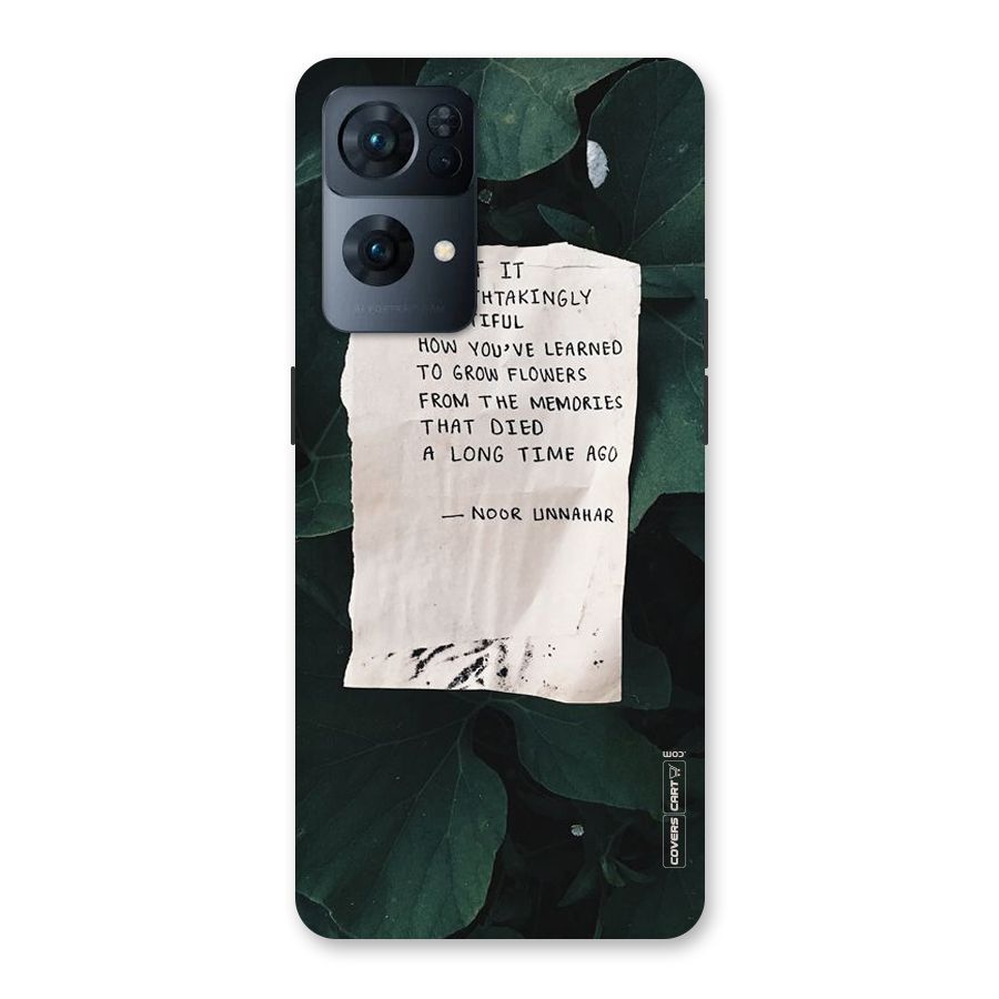 Memories Back Case for Oppo Reno7 Pro 5G