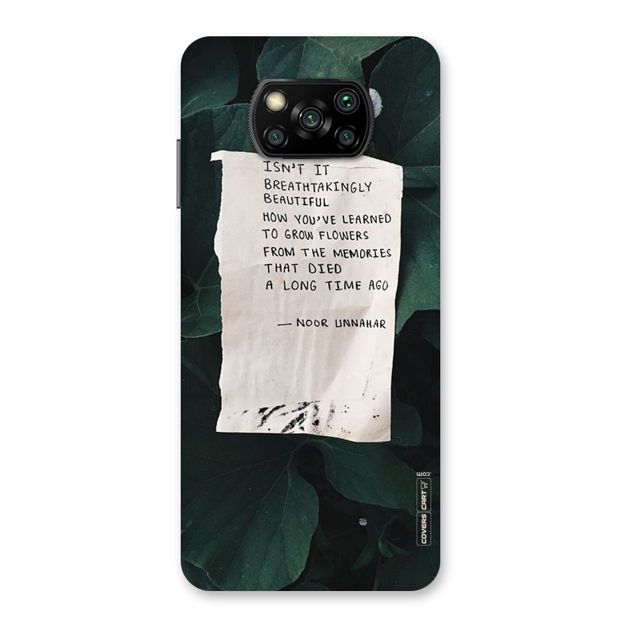 Memories Back Case for Poco X3