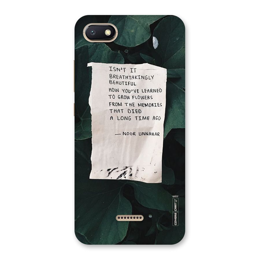 Memories Back Case for Redmi 6A