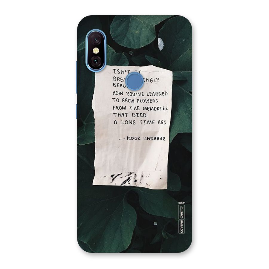 Memories Back Case for Redmi Note 6 Pro