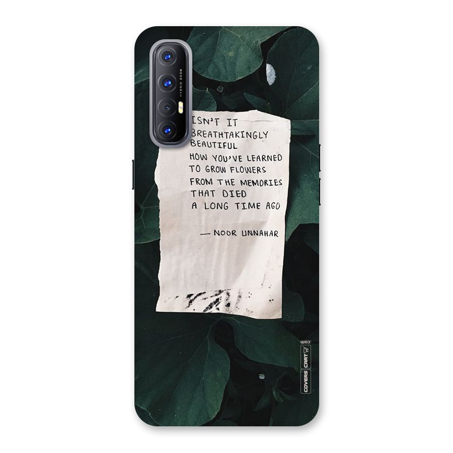 Memories Back Case for Reno3 Pro