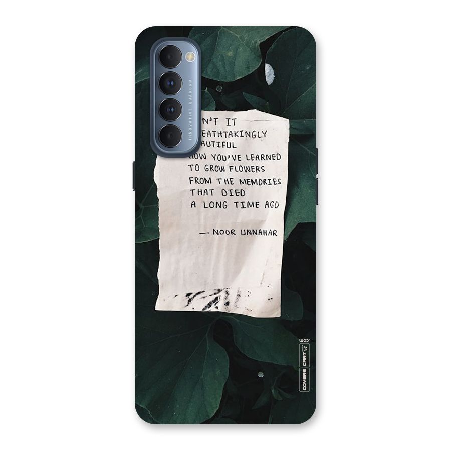 Memories Back Case for Reno4 Pro