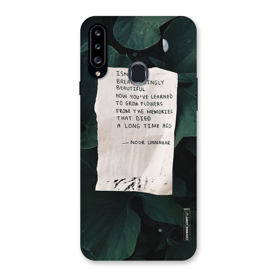 Memories Back Case for Samsung Galaxy A20s