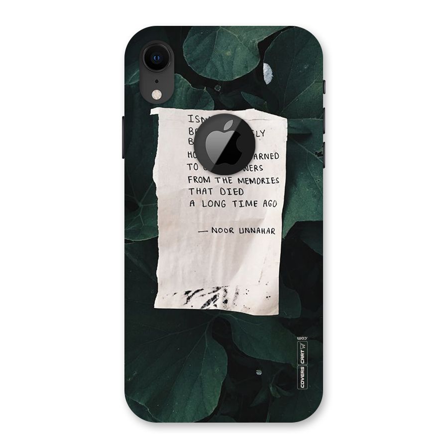 Memories Back Case for iPhone XR Logo Cut