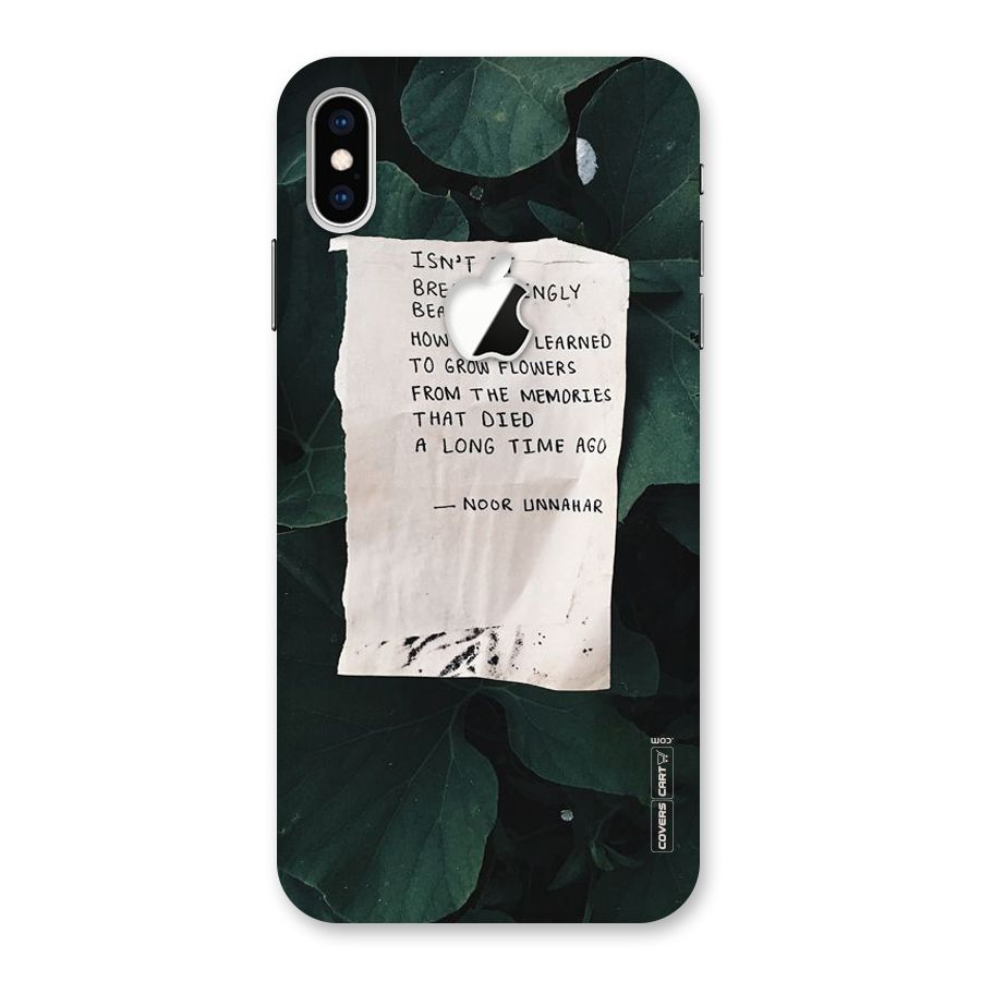 Memories Back Case for iPhone XS Max Apple Cut