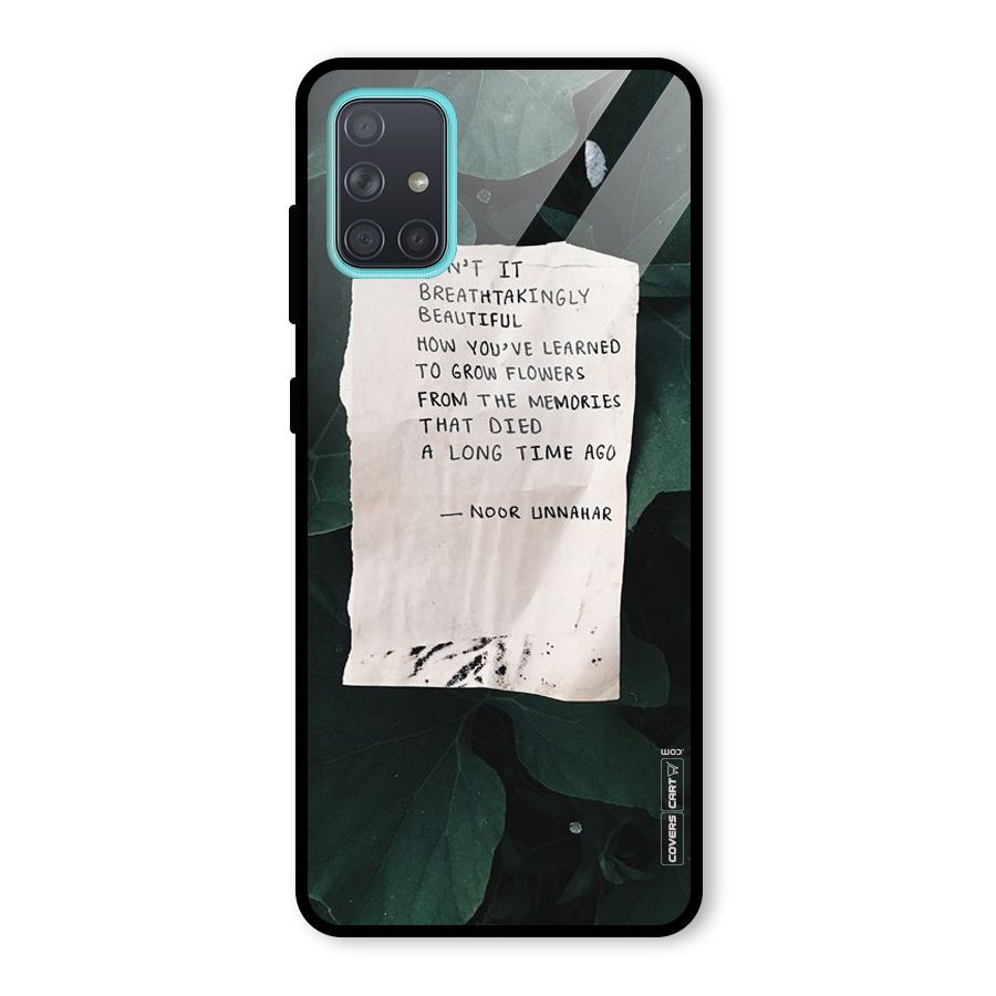Memories Glass Back Case for Galaxy A71