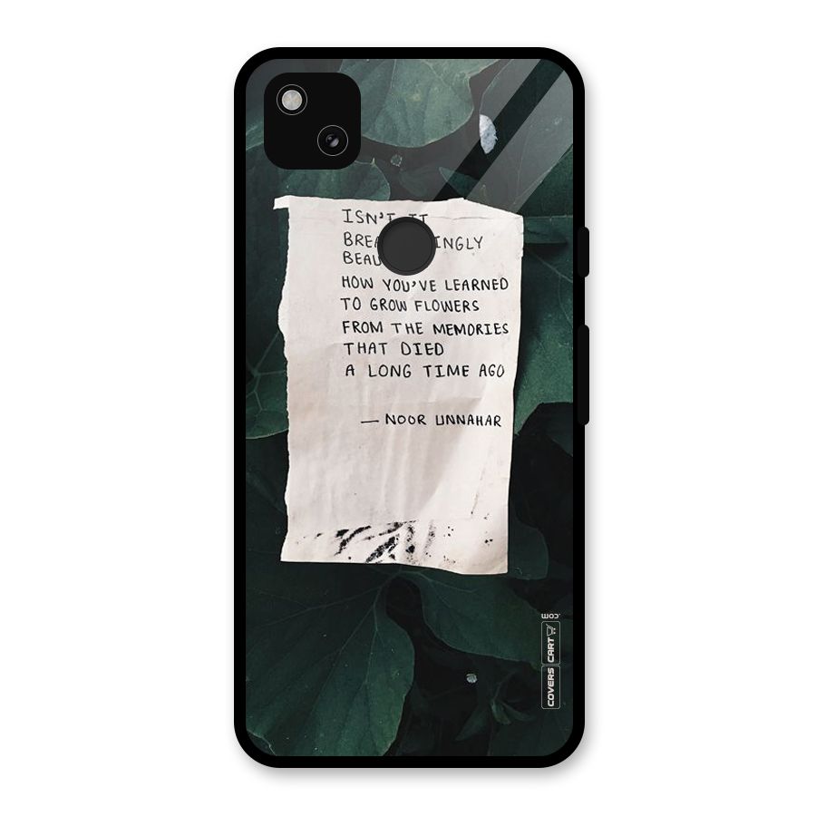 Memories Glass Back Case for Google Pixel 4a