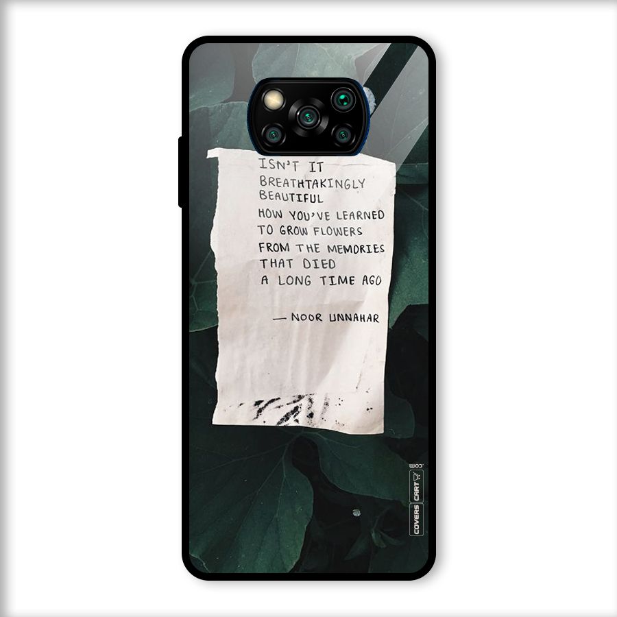 Memories Glass Back Case for Poco X3