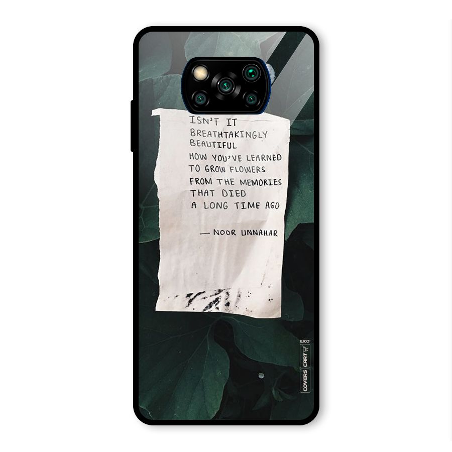 Memories Glass Back Case for Poco X3 Pro