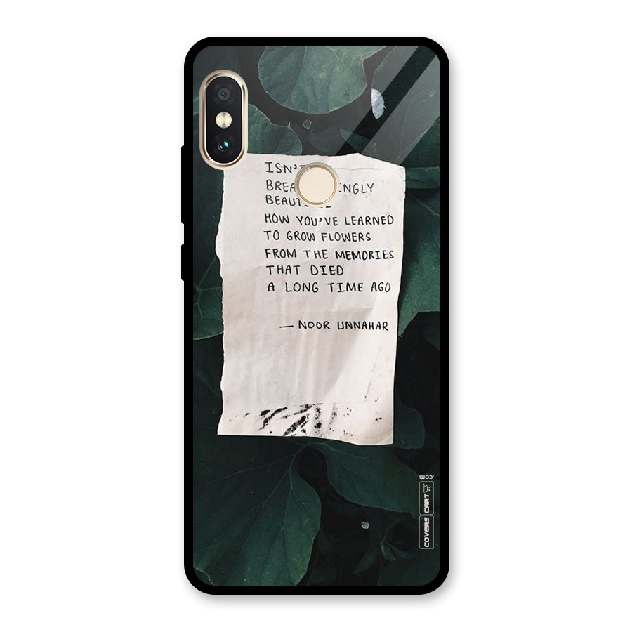 Memories Glass Back Case for Redmi Note 5 Pro