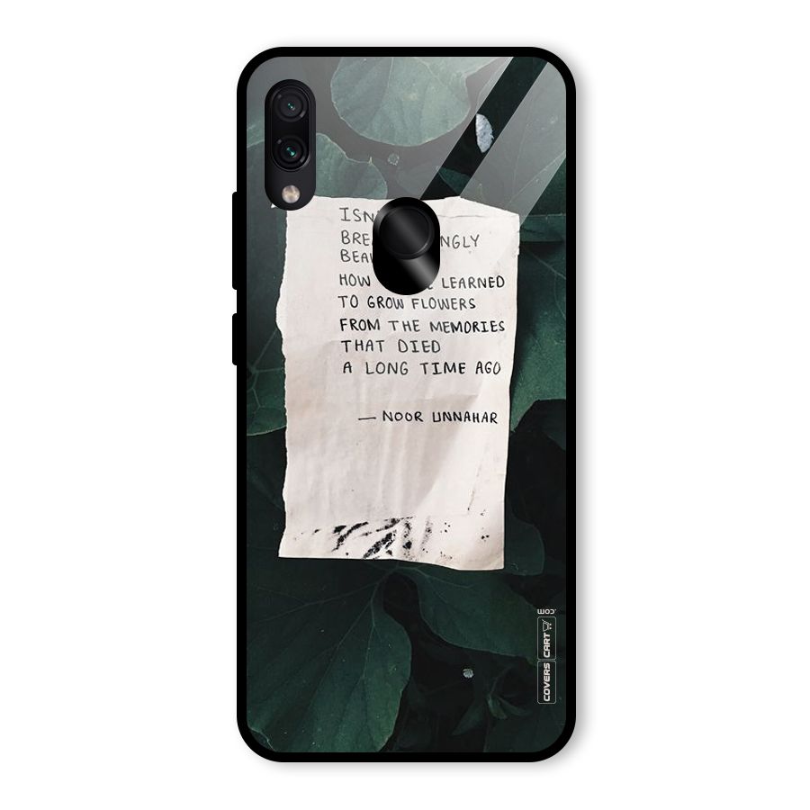 Memories Glass Back Case for Redmi Note 7 Pro