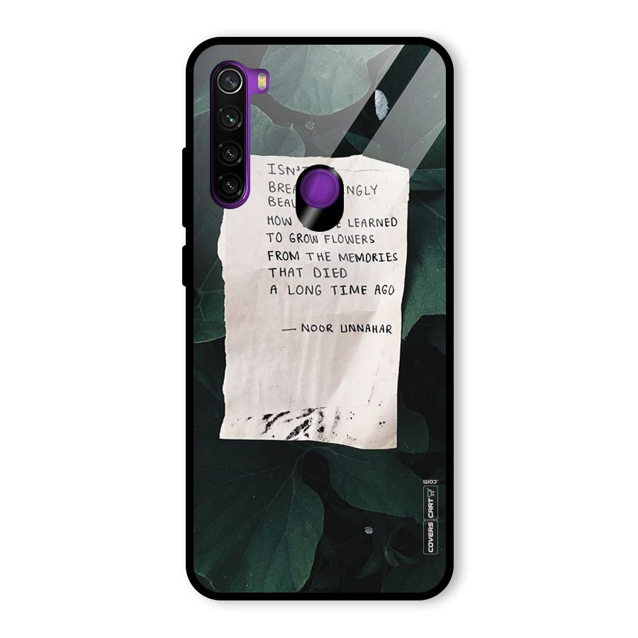Memories Glass Back Case for Redmi Note 8