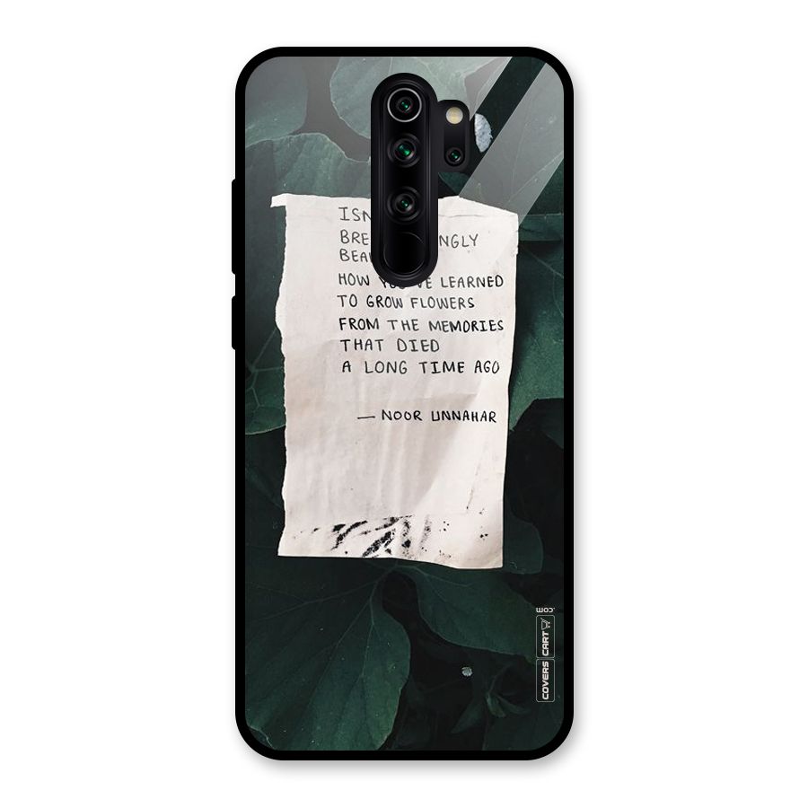Memories Glass Back Case for Redmi Note 8 Pro
