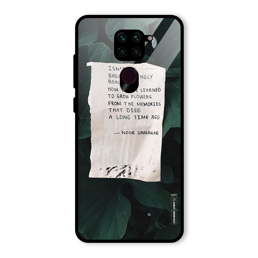 Memories Glass Back Case for Redmi Note 9