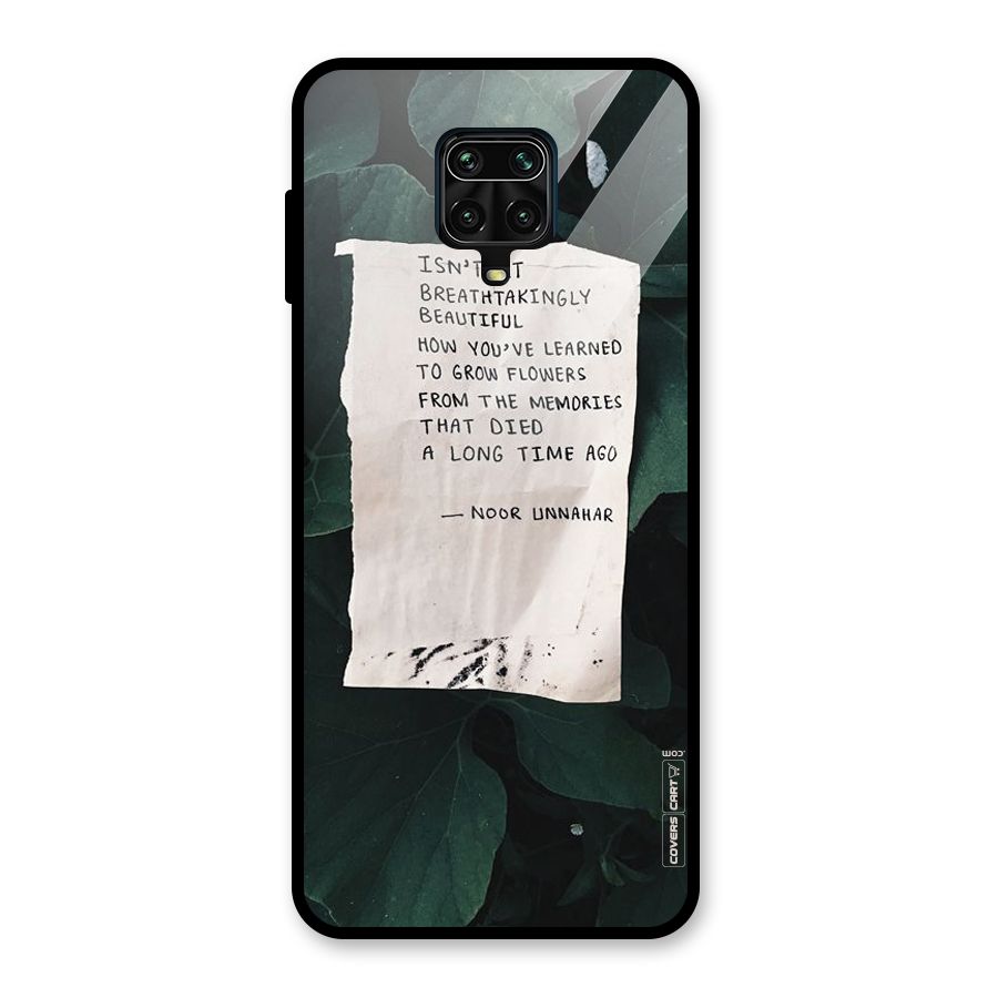 Memories Glass Back Case for Redmi Note 9 Pro