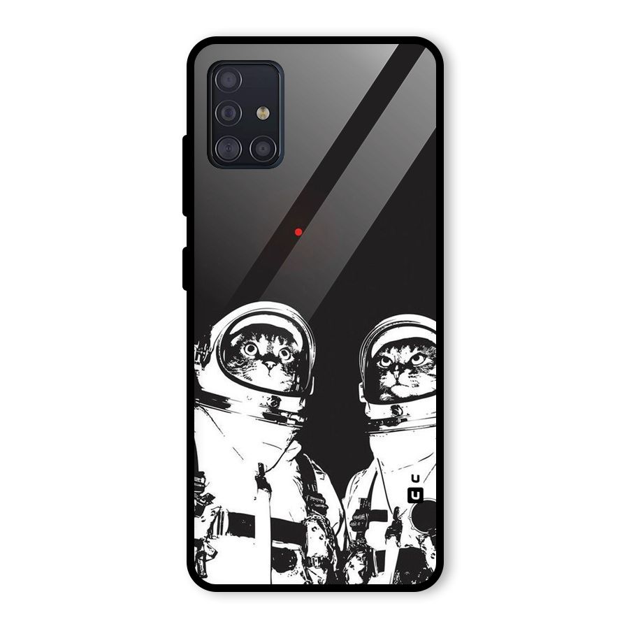 Meow Moon Glass Back Case for Galaxy A51