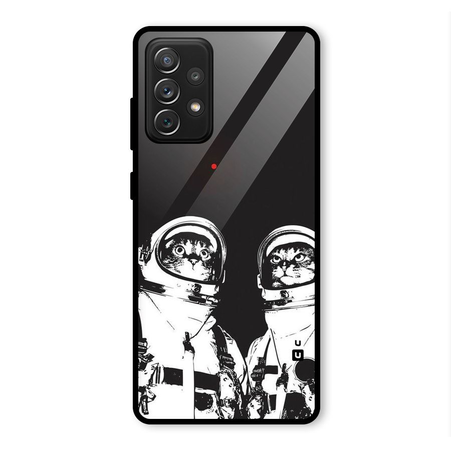 Meow Moon Glass Back Case for Galaxy A72