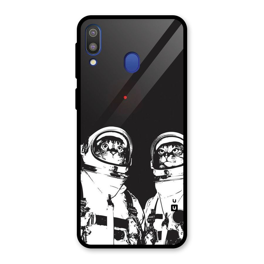 Meow Moon Glass Back Case for Galaxy M20