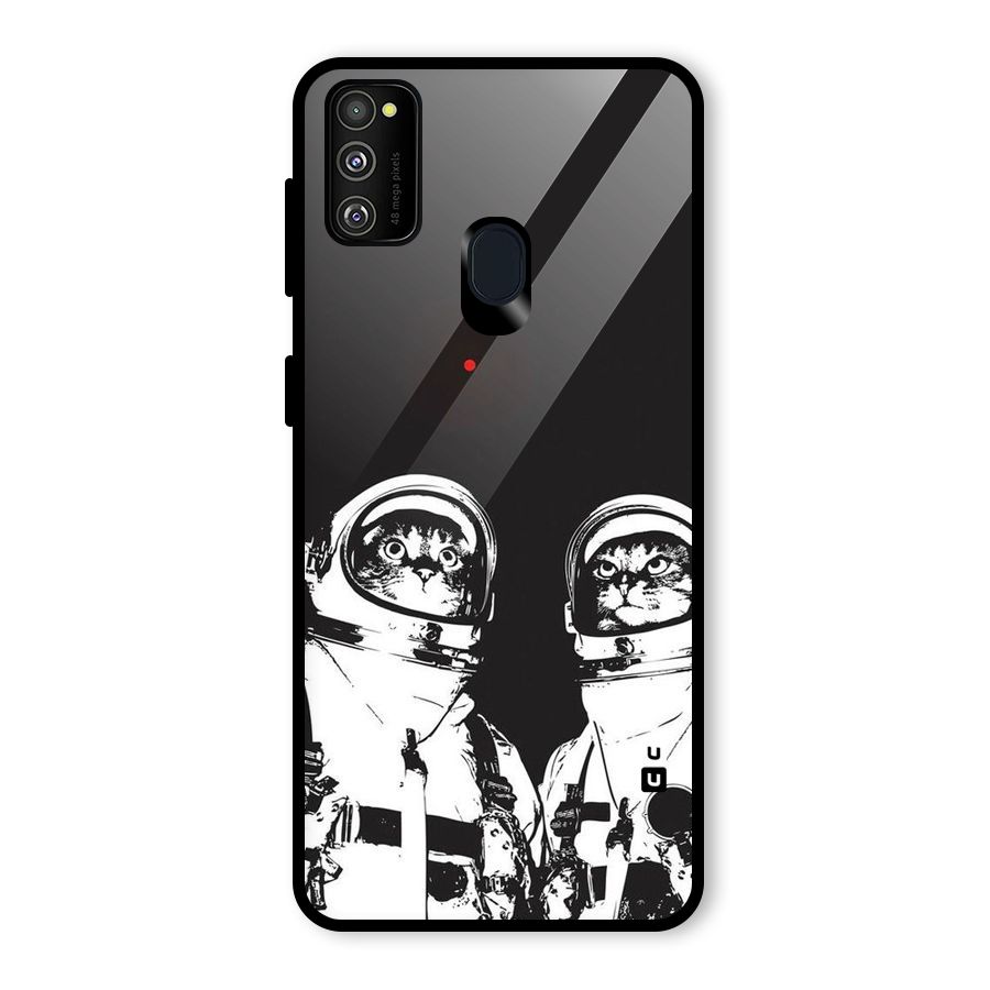 Meow Moon Glass Back Case for Galaxy M21