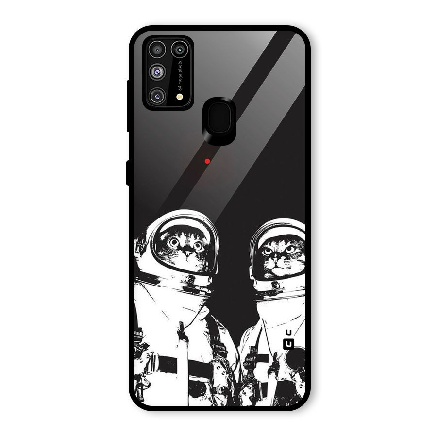 Meow Moon Glass Back Case for Galaxy M31