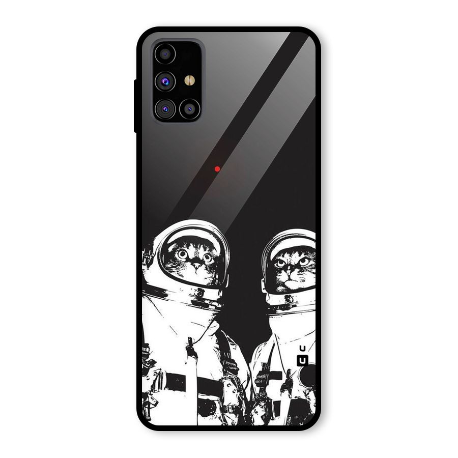 Meow Moon Glass Back Case for Galaxy M31s