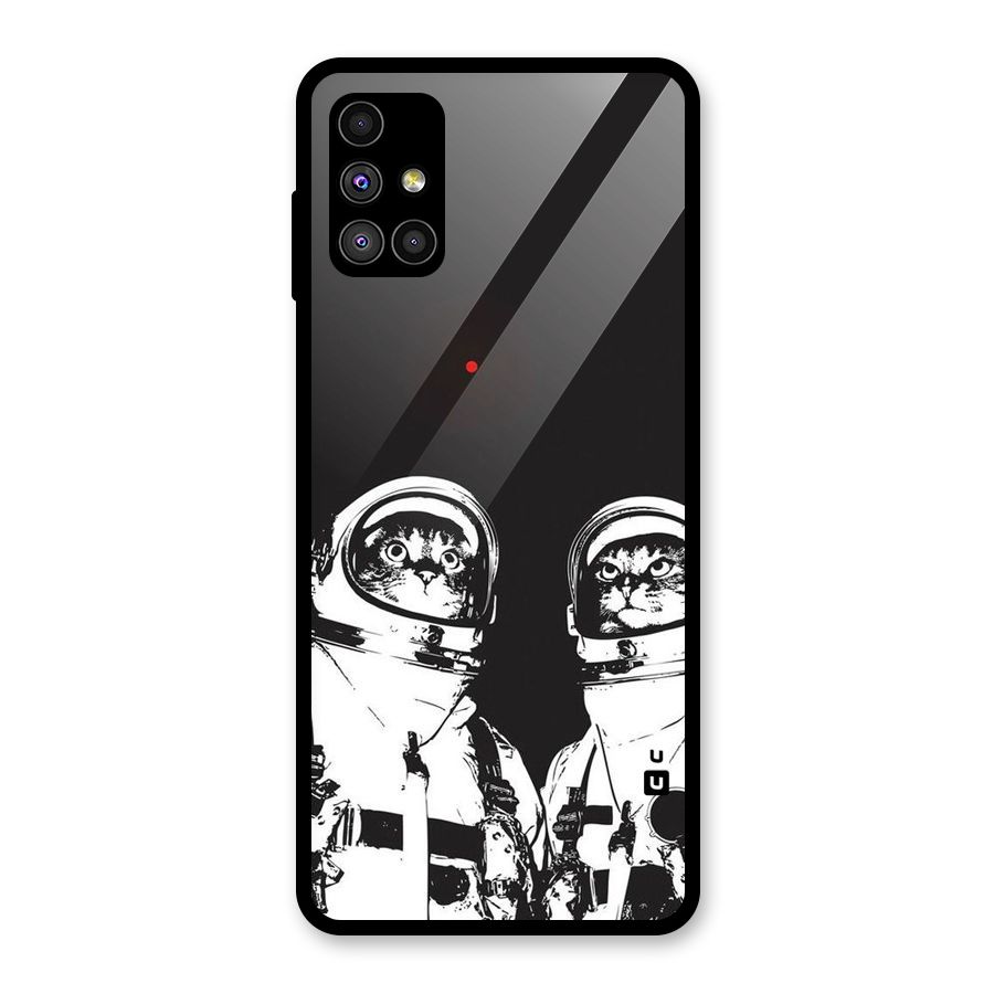Meow Moon Glass Back Case for Galaxy M51