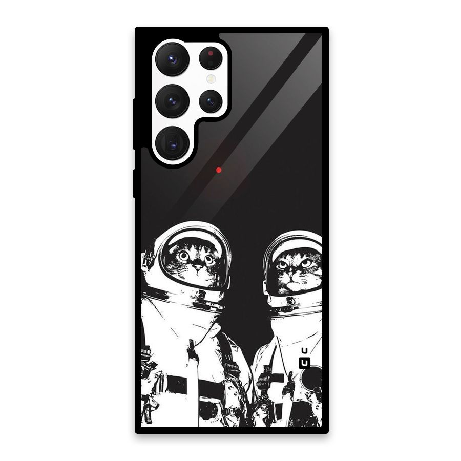 Meow Moon Glass Back Case for Galaxy S22 Ultra 5G