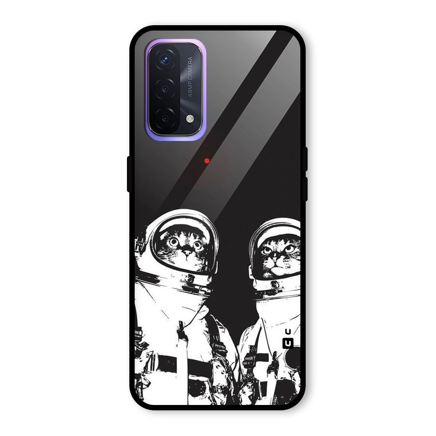 Meow Moon Glass Back Case for Oppo A74 5G