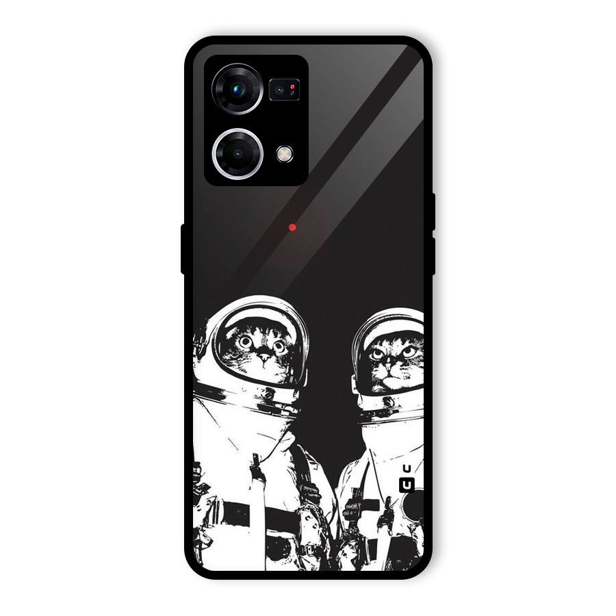 Meow Moon Glass Back Case for Oppo F21 Pro 5G