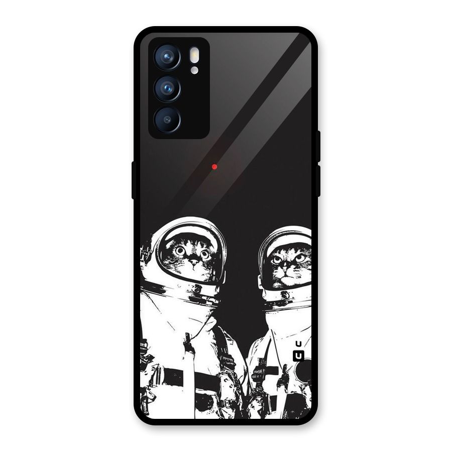 Meow Moon Glass Back Case for Oppo Reno6 5G