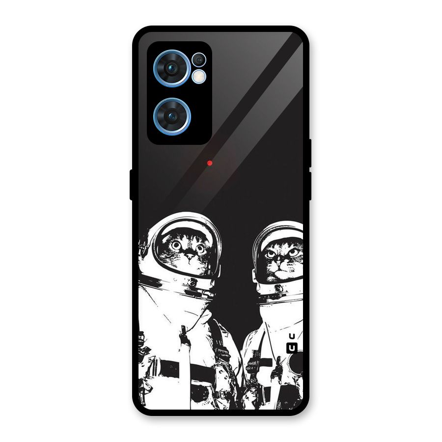 Meow Moon Glass Back Case for Oppo Reno7 5G